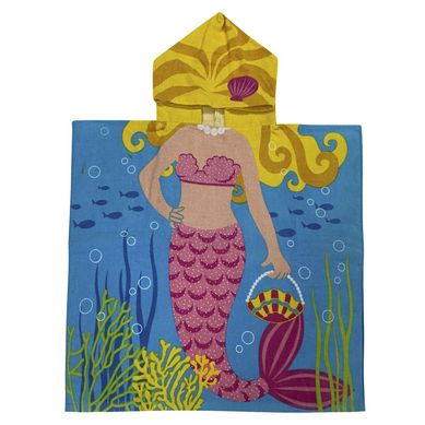 Toalla de Playa Sirena con Capucha 60x120cm