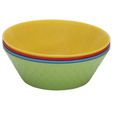 Bowl de Plstico 4 Unidades Colores 500ml