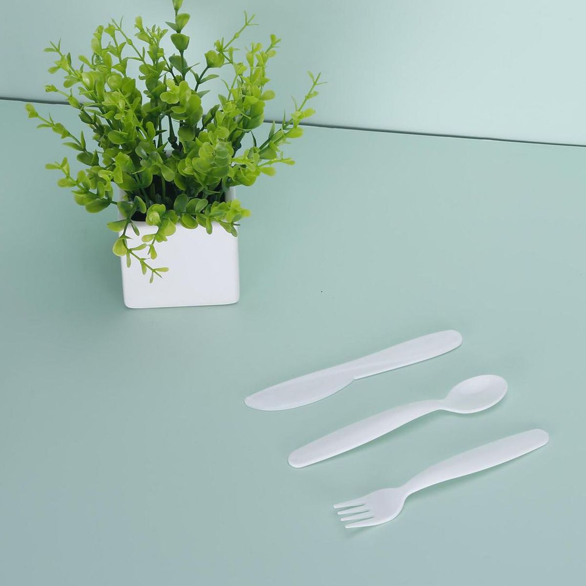 CASA BONITA - Set de Cubiertos de Plástico 3 Unidades