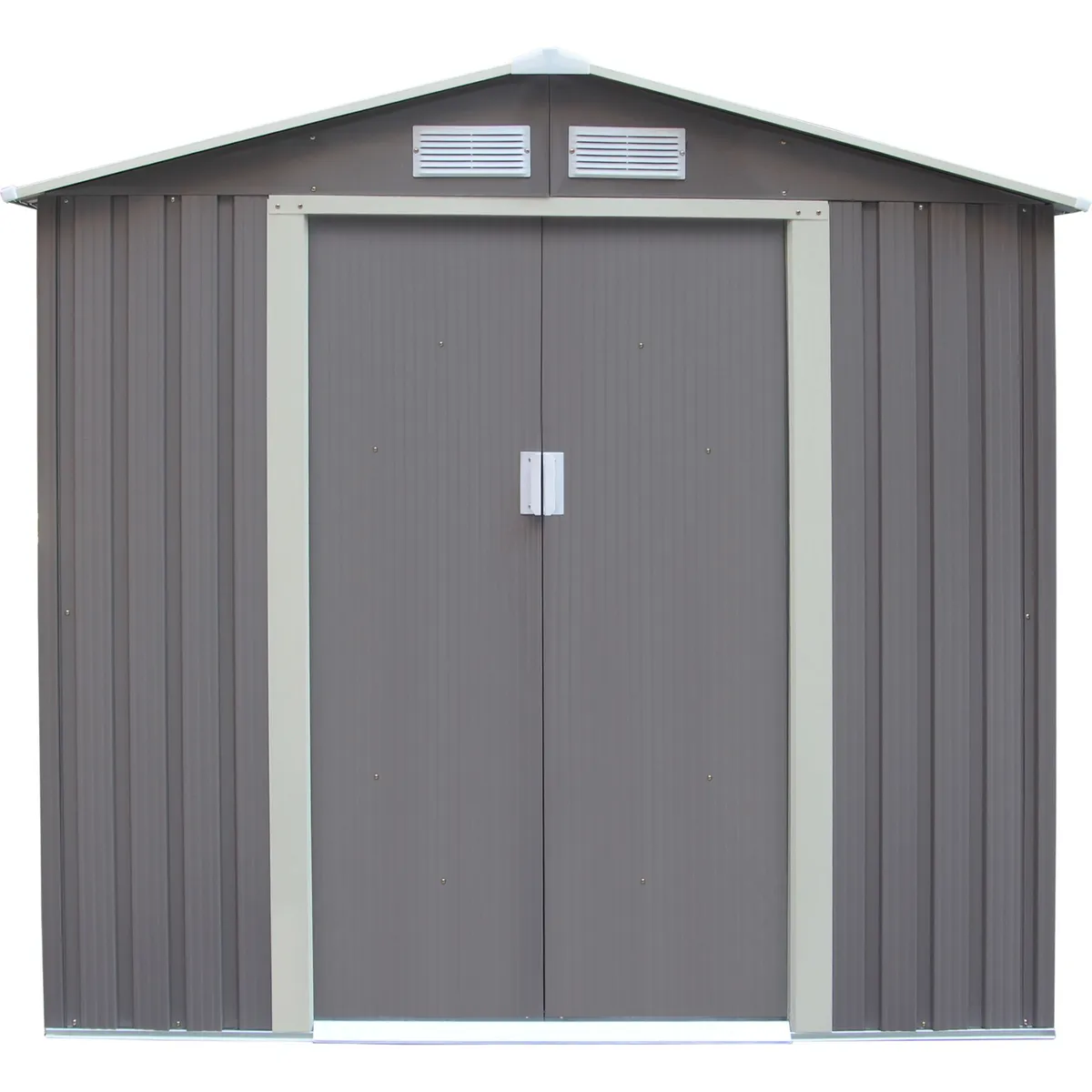 ERGO - Caseta de Jardin Metal Gris 201x190x121cm