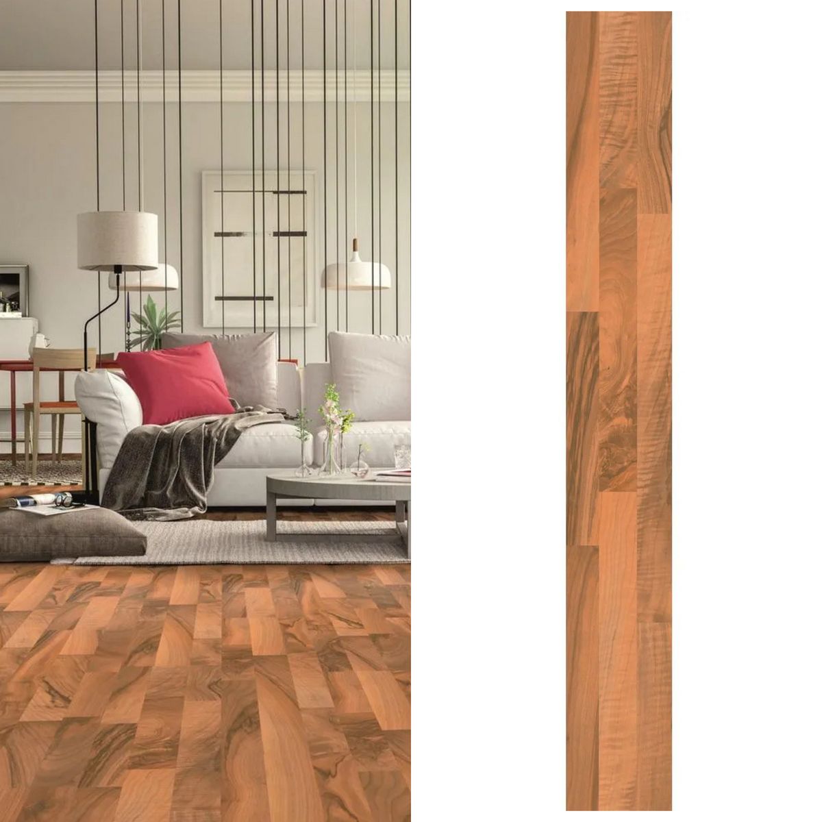 HOLZTEK - Piso Laminado Ticino Wlnut Marrón AC4 8mm 2.12m2