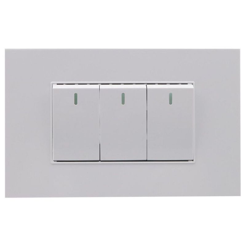 HALUX - Interruptor Triple Halux Cygnus Blanco