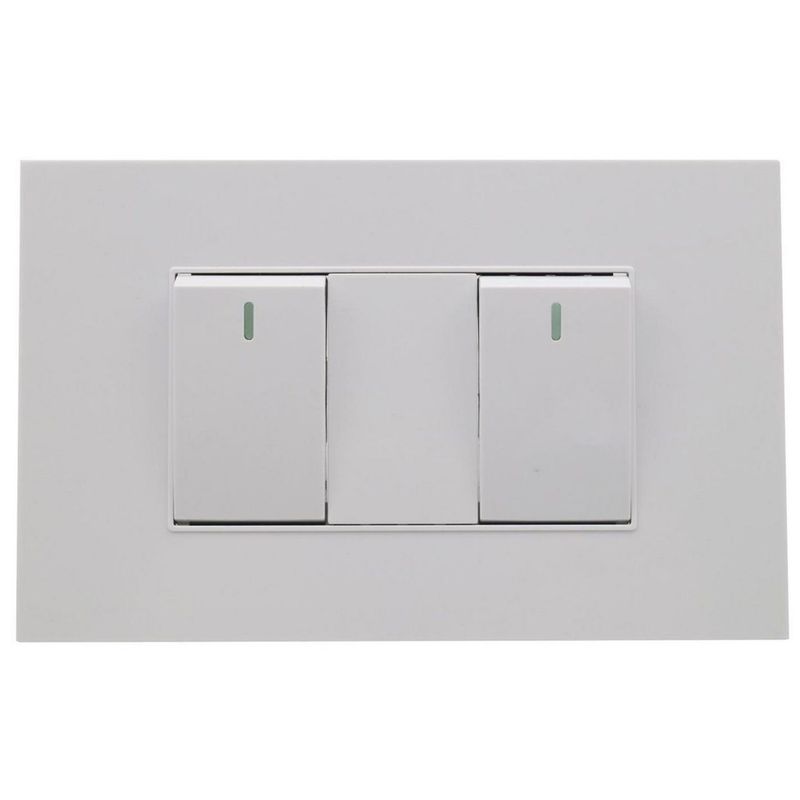 HALUX - Interruptor Doble Halux Cygnus Blanco