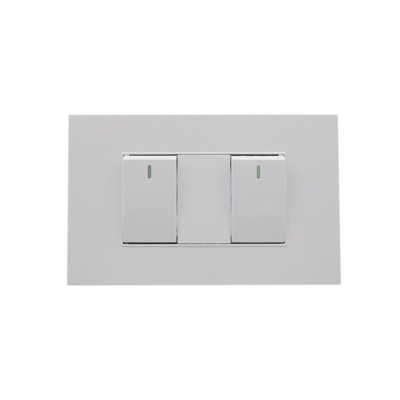 HALUX - Conmutador Doble Cygnus Blanco