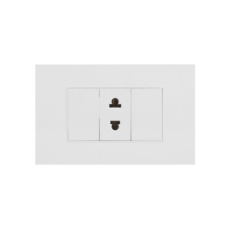HALUX - Tomacorriente Simple Cygnus Blanco