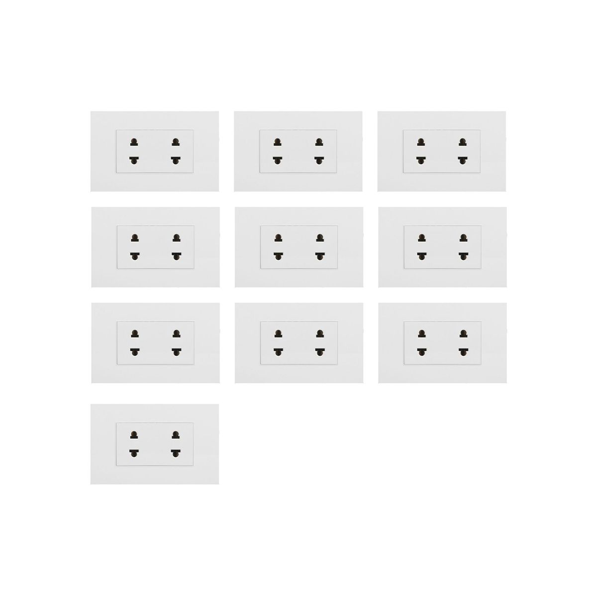 HALUX - Tomacorriente Doble P/T Cygnus Blanco