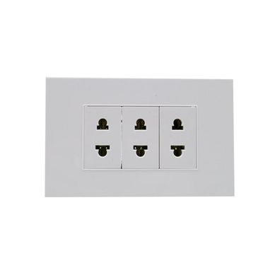 Tomacorriente Triple Cygnus Blanco