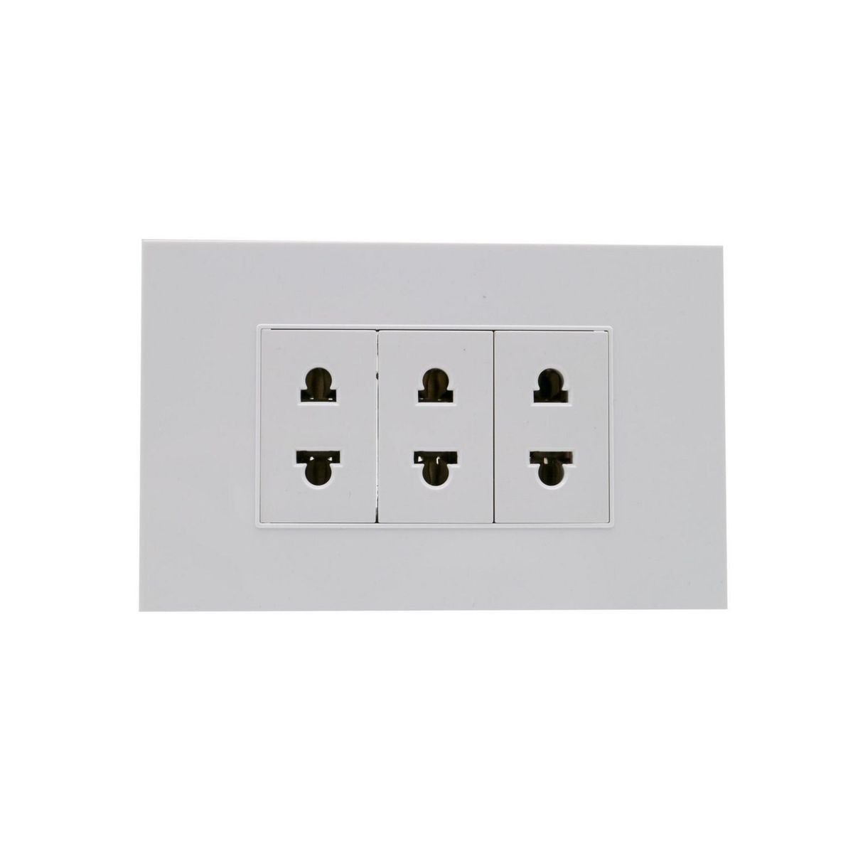 HALUX - Tomacorriente Triple Cygnus Blanco