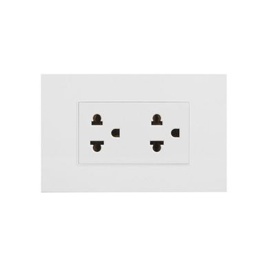 Tomacorriente Doble P/T Cygnus Blanco