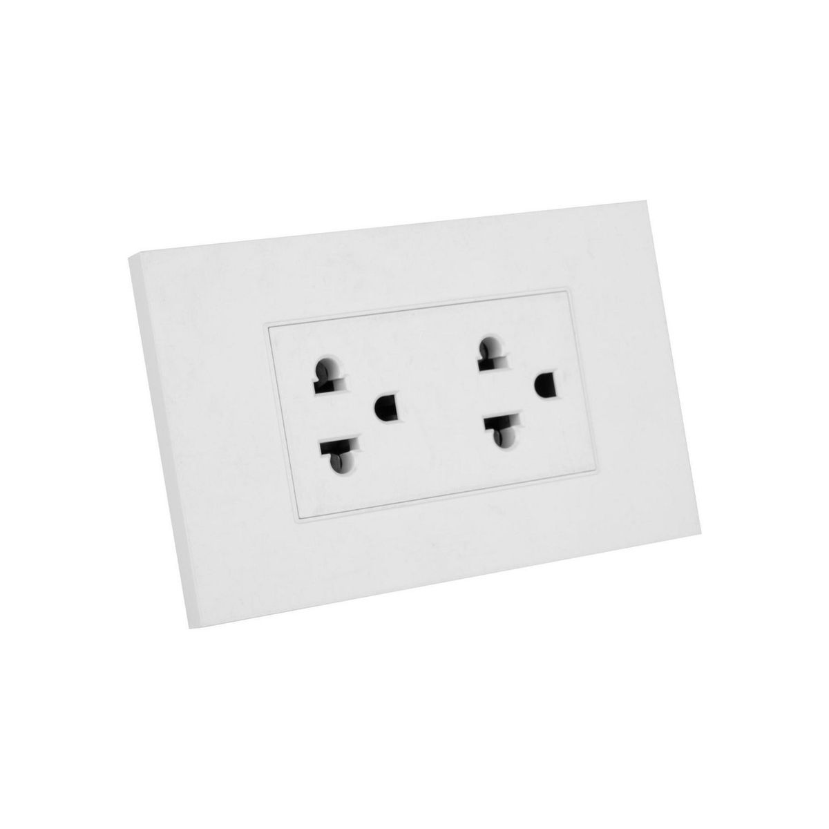 HALUX - Tomacorriente Doble P/T Cygnus Blanco