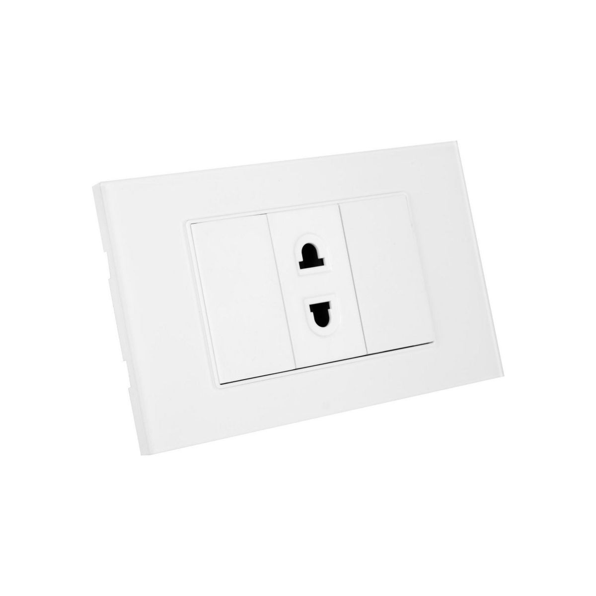 HALUX - Tomacorriente Simple Polaris Blanco