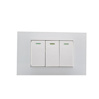 Interruptor Triple Halux Polaris Blanco