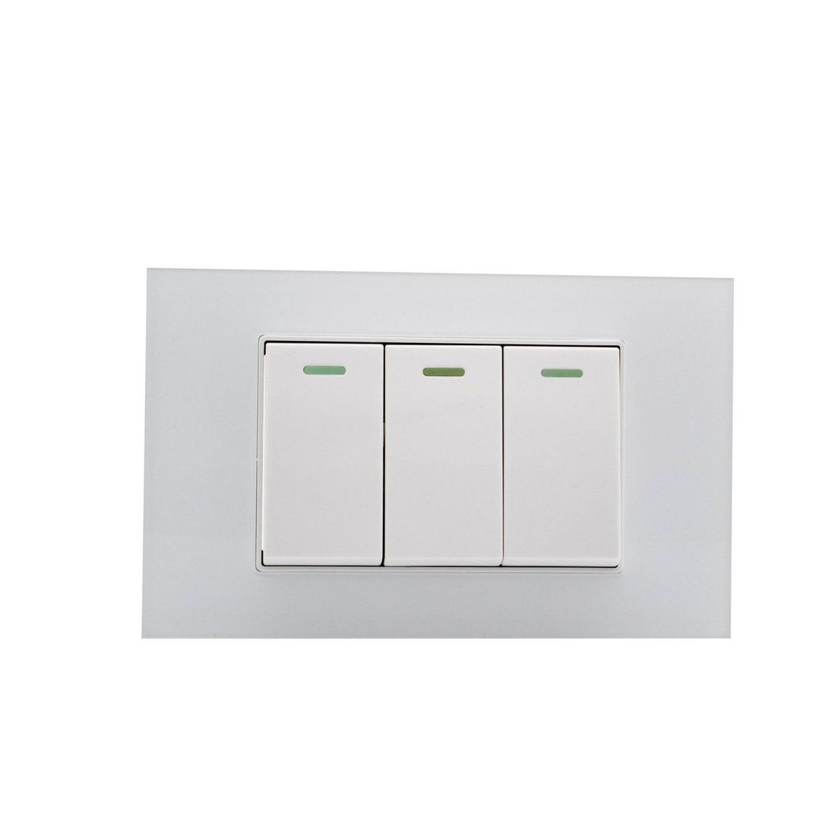 HALUX - Interruptor Triple Polaris Blanco