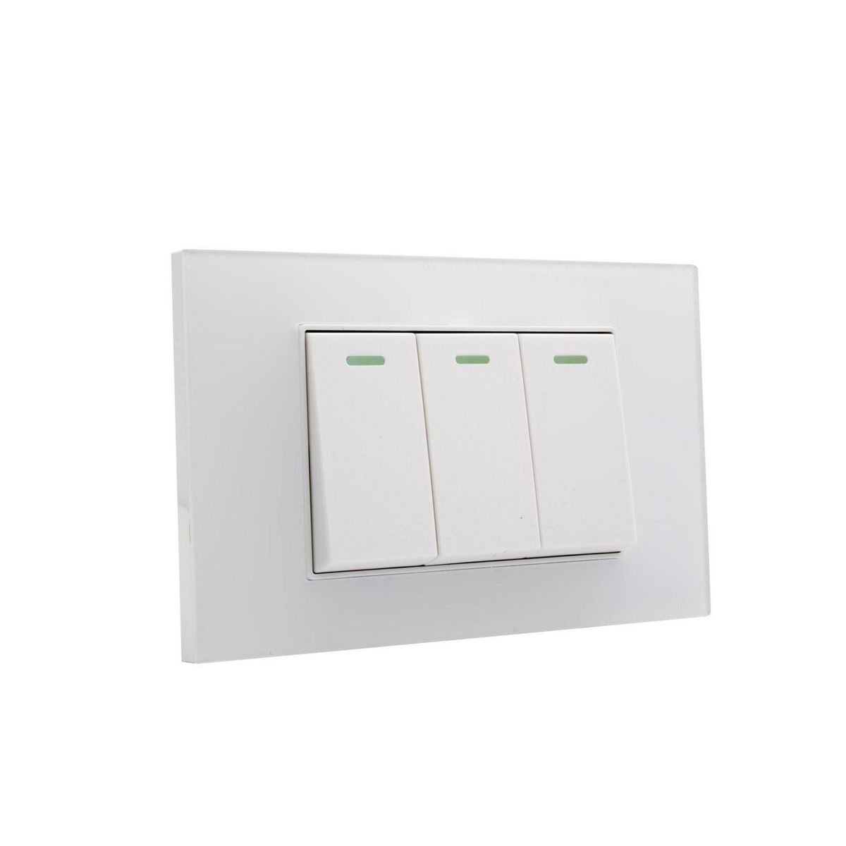 HALUX - Interruptor Triple Polaris Blanco