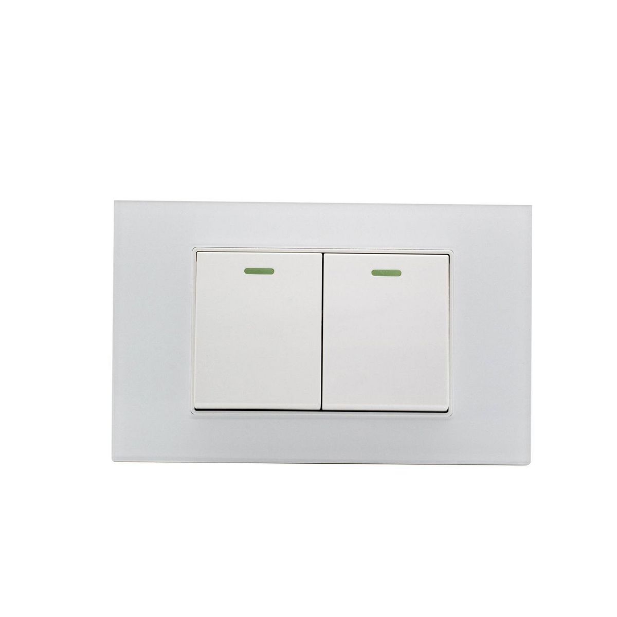 HALUX - Interruptor Doble Polaris Blanco