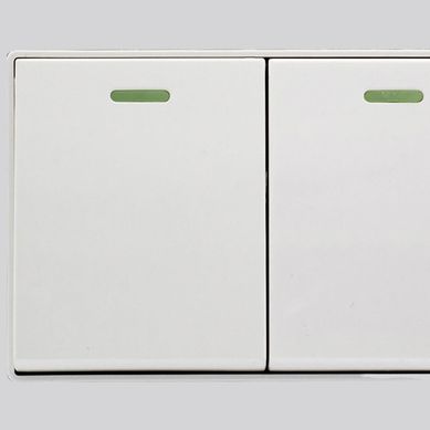 Conmutador Doble Polaris Blanco