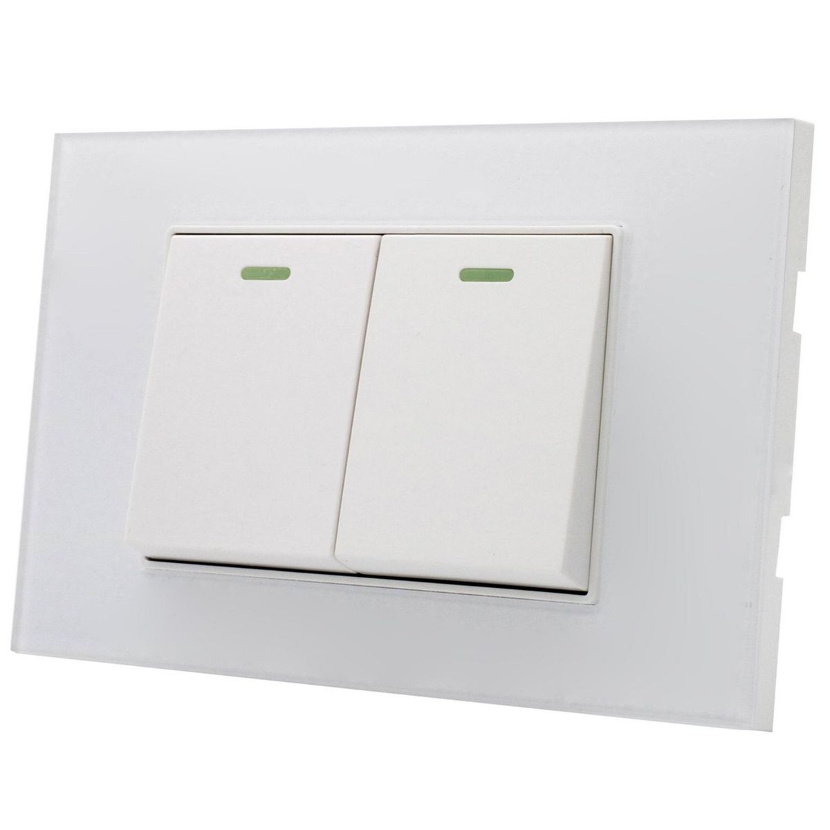 HALUX - Conmutador Doble Polaris Blanco