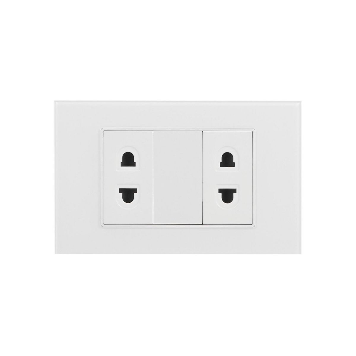 HALUX - Tomacorriente Doble Polaris Blanco