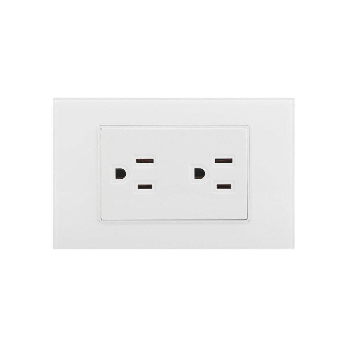 HALUX - Tomacorriente Doble US Polaris Blanco