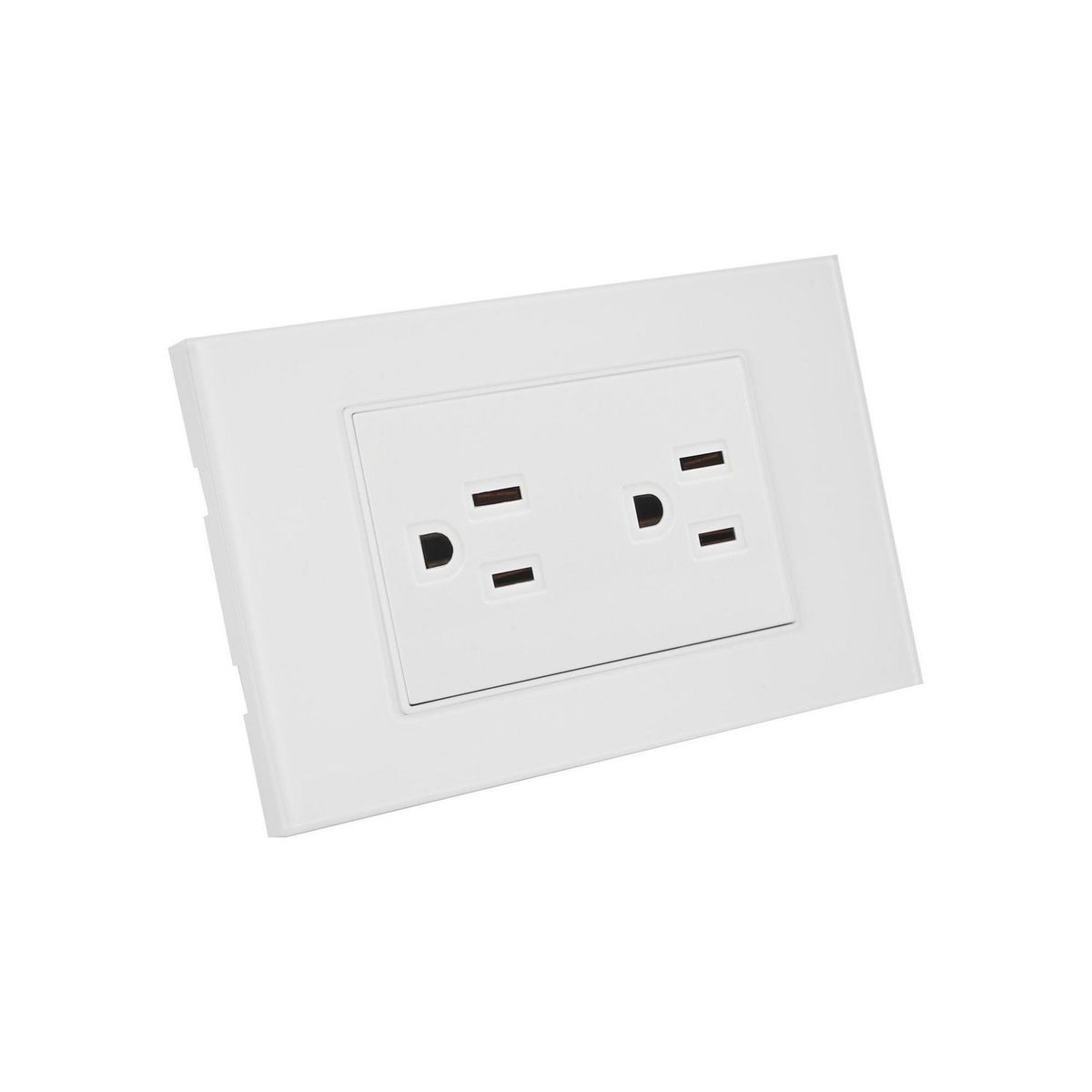 HALUX - Tomacorriente Doble US Polaris Blanco