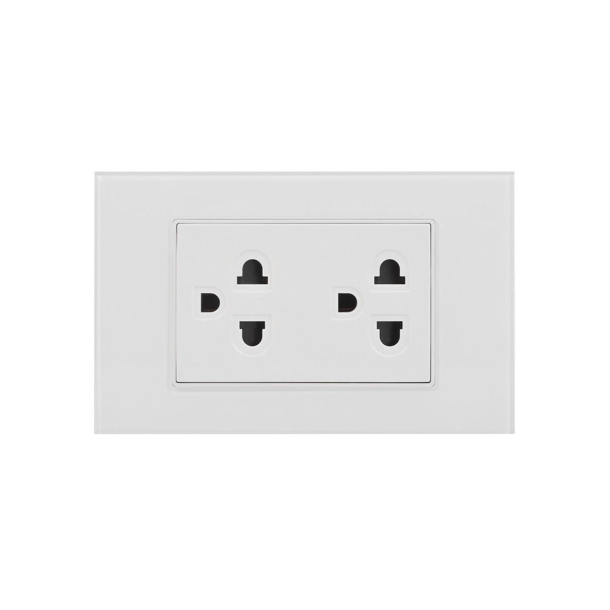 HALUX - Tomacorriente Doble P/T Polaris Blanco