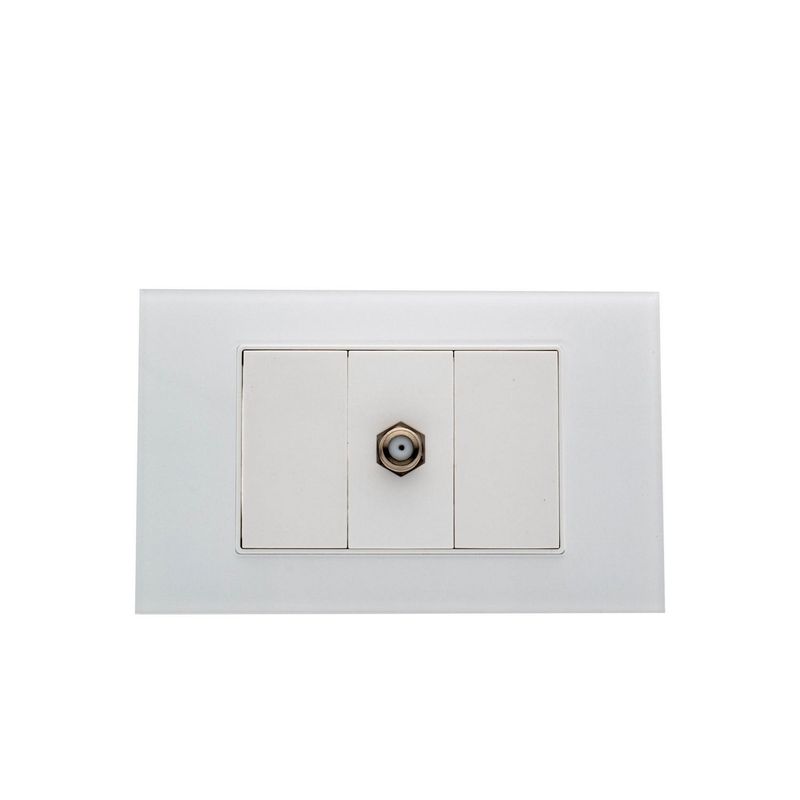 HALUX - Toma Coaxial TV Polaris Blanco