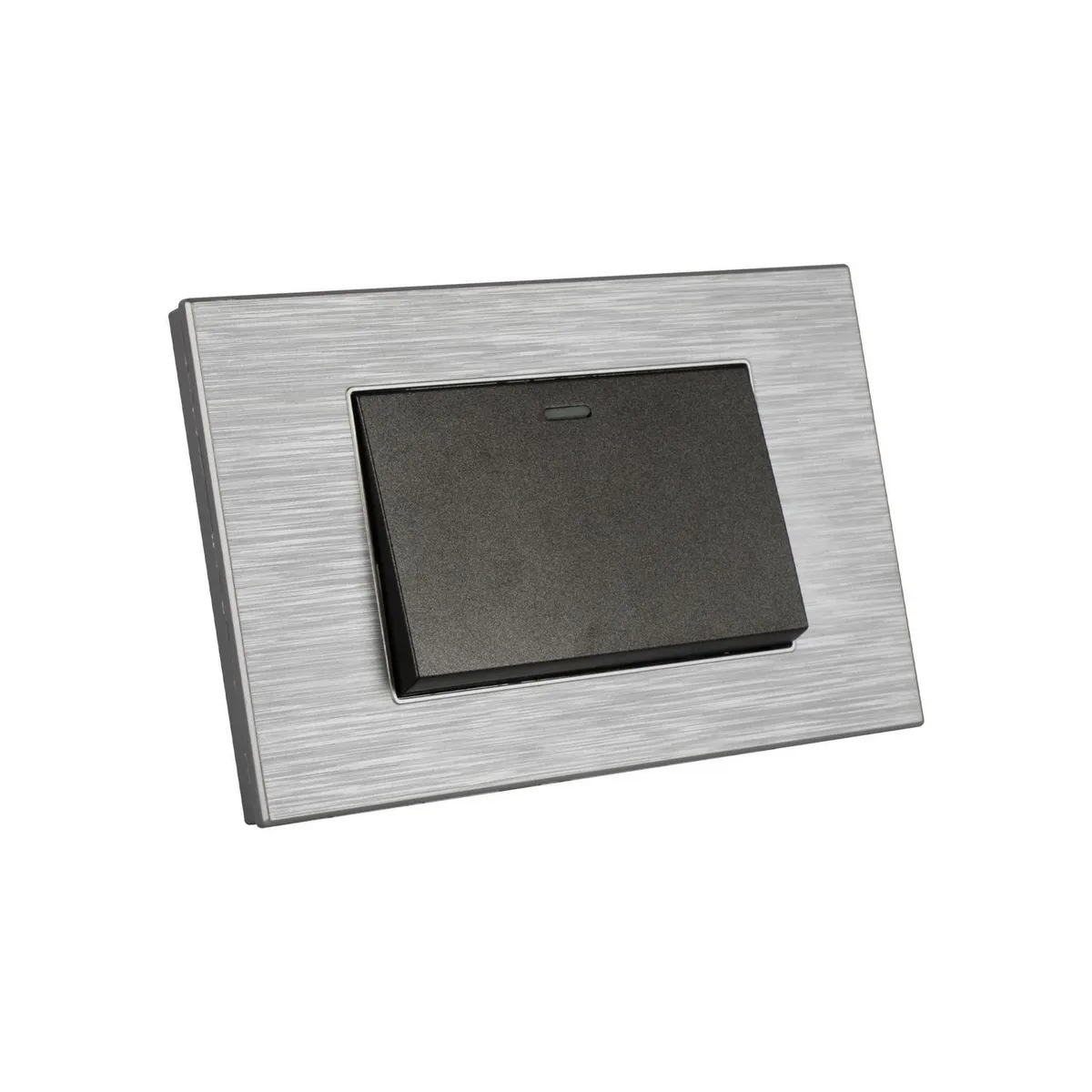 HALUX - Interruptor Simple Andromeda Metalico Negro