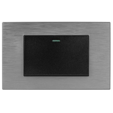Conmutador Simple Andromeda Metalico Negro