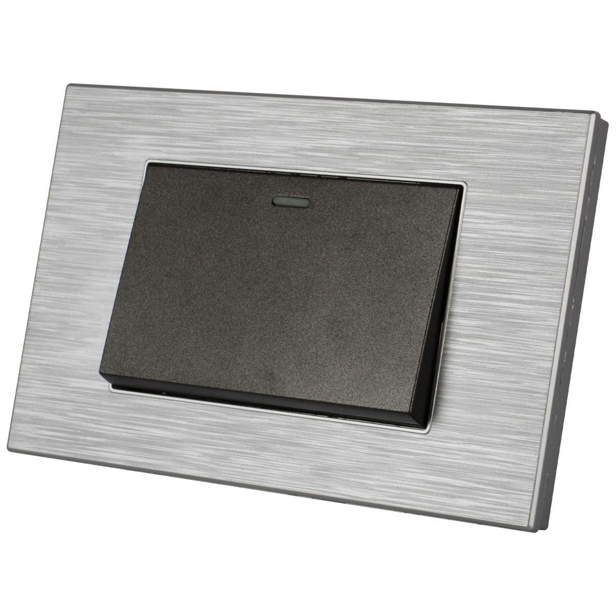 HALUX - Conmutador Simple Andromeda Metalico Negro