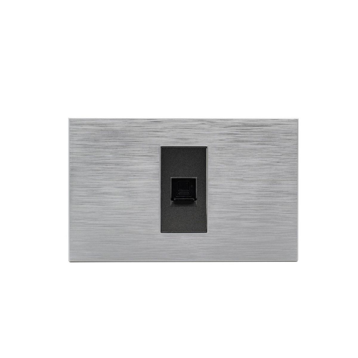 HALUX - Toma Internet RJ45 Andromeda Metalico Negro