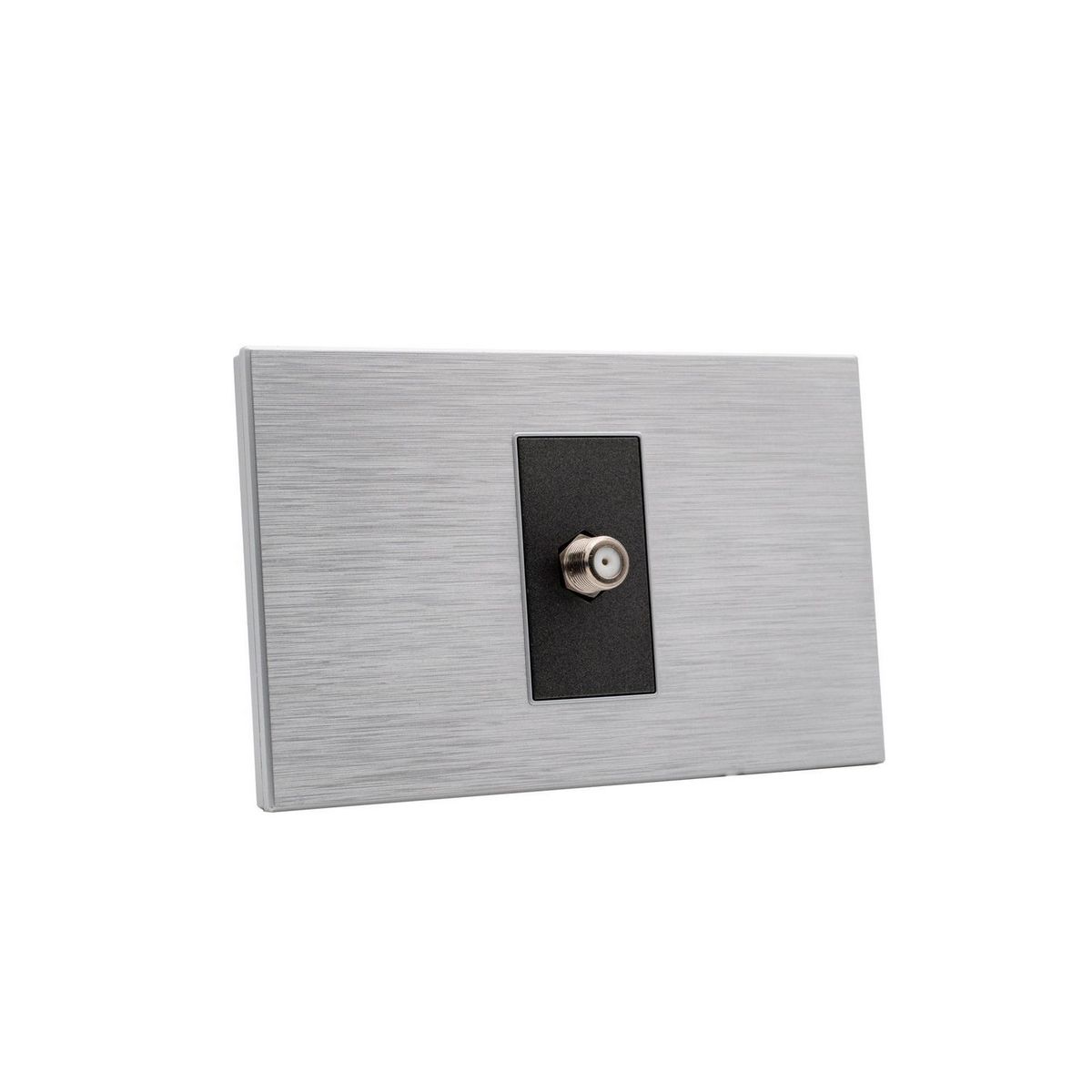 HALUX - Toma Coaxial TV Andromeda Metalico Negro