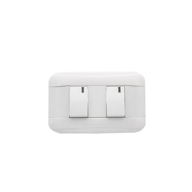 Conmutador Doble Phoenix Blanco