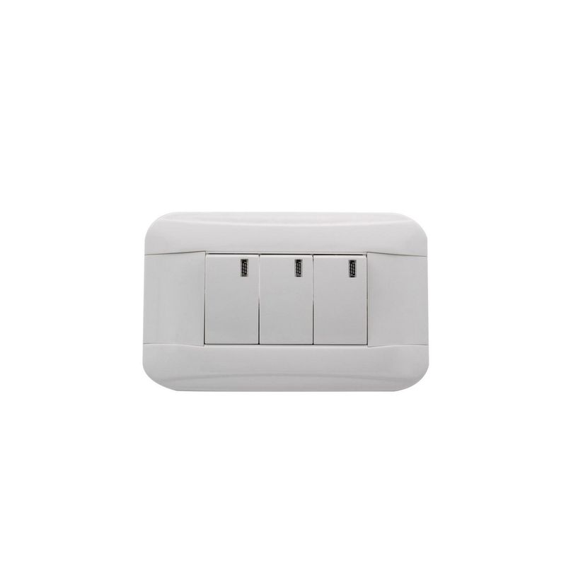 HALUX - Interruptor Triple Halux Phoenix Blanco
