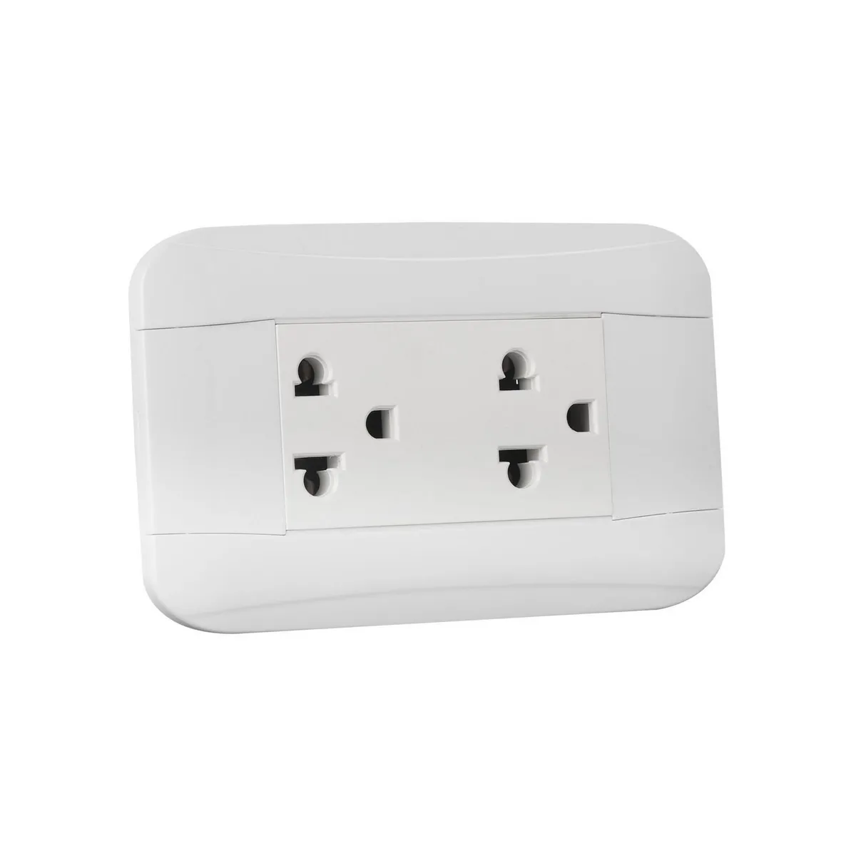 HALUX - Tomacorriente Doble P/T Phoenix Blanco