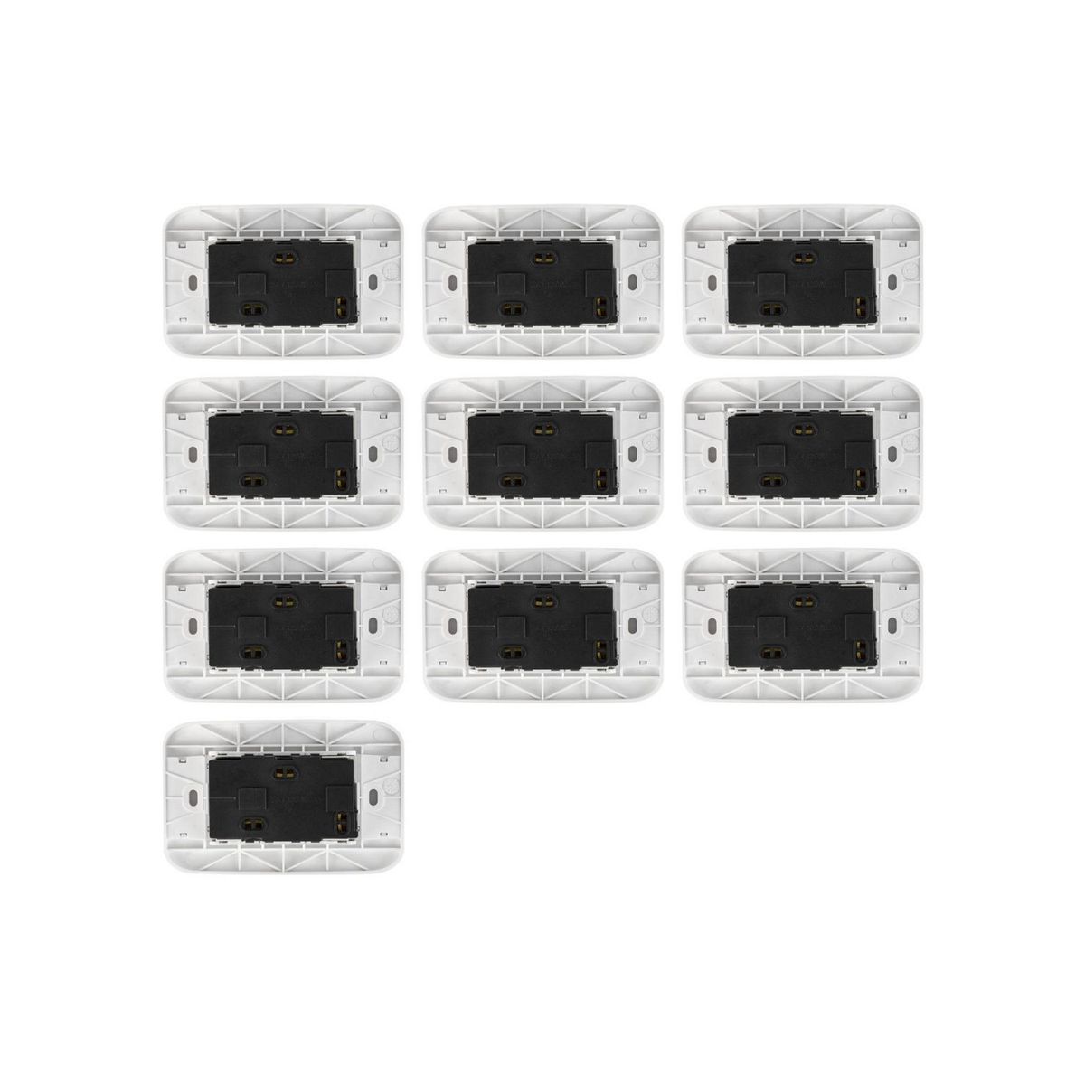 HALUX - Pack 10 Tomacorrientes Doble P/T Phoenix Blanco