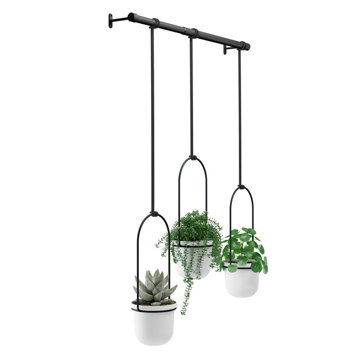 UMBRA - Macetero Colgante 3 Plantas Blanco 14.6x110.5x