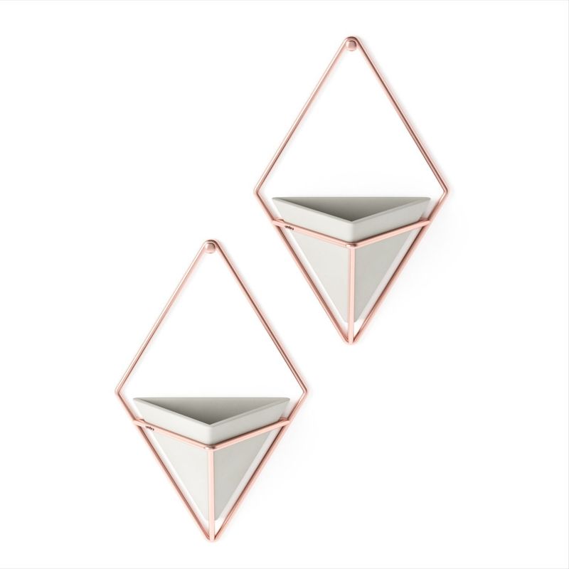 UMBRA - Set 2 Maceteros Mural Concreto/Cobre 6x19x