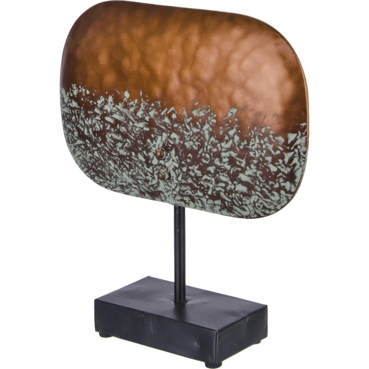 JUST HOME COLLECTION - Figura Decorativa Con Base Acero Cobre 28x30x8.5cm