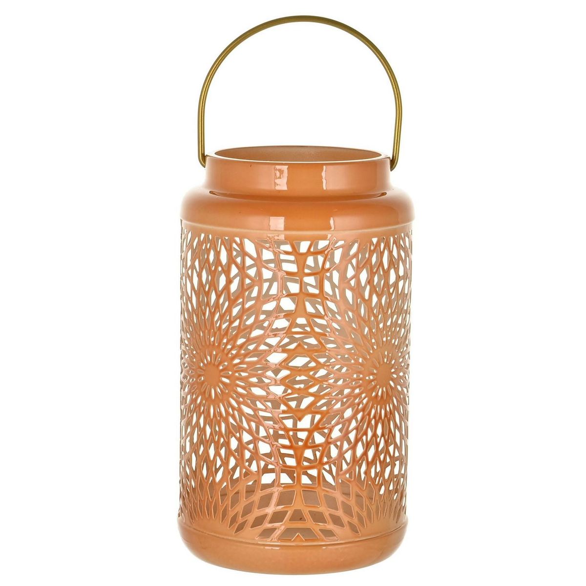 JUST HOME COLLECTION - Portavela Metal 21 Cm Ámbar