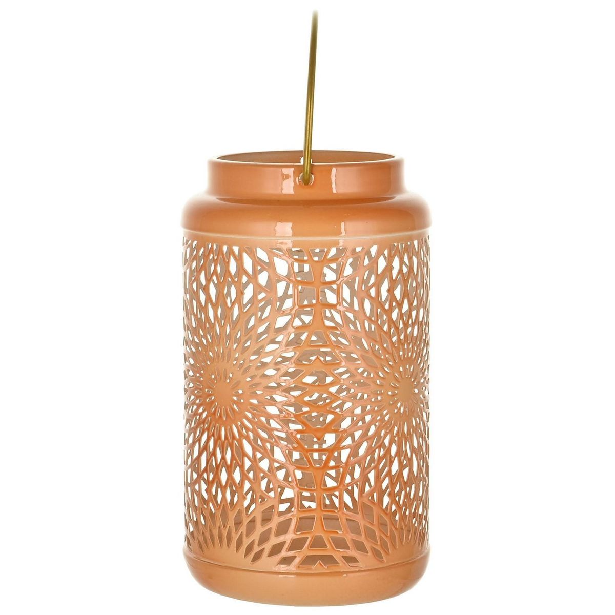 JUST HOME COLLECTION - Portavela Metal 21 Cm Ámbar