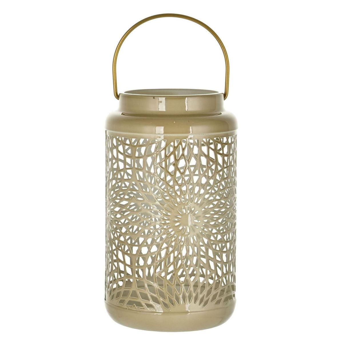 JUST HOME COLLECTION - Porta Vela Metal 21 cm Smoke