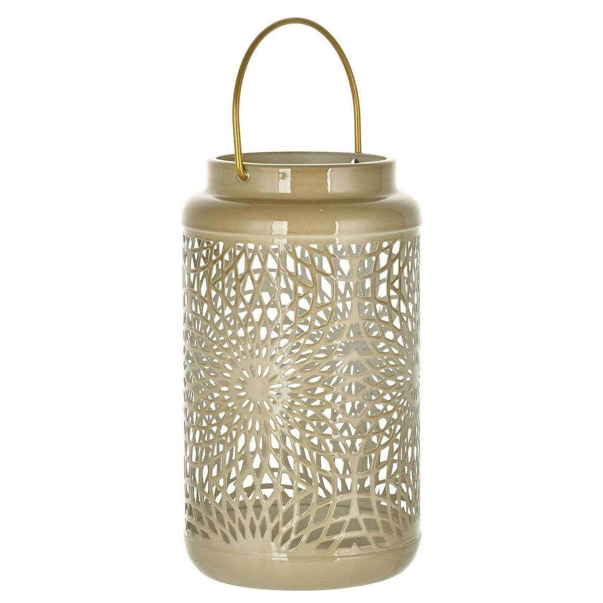 JUST HOME COLLECTION - Porta Vela Metal 21 cm Smoke