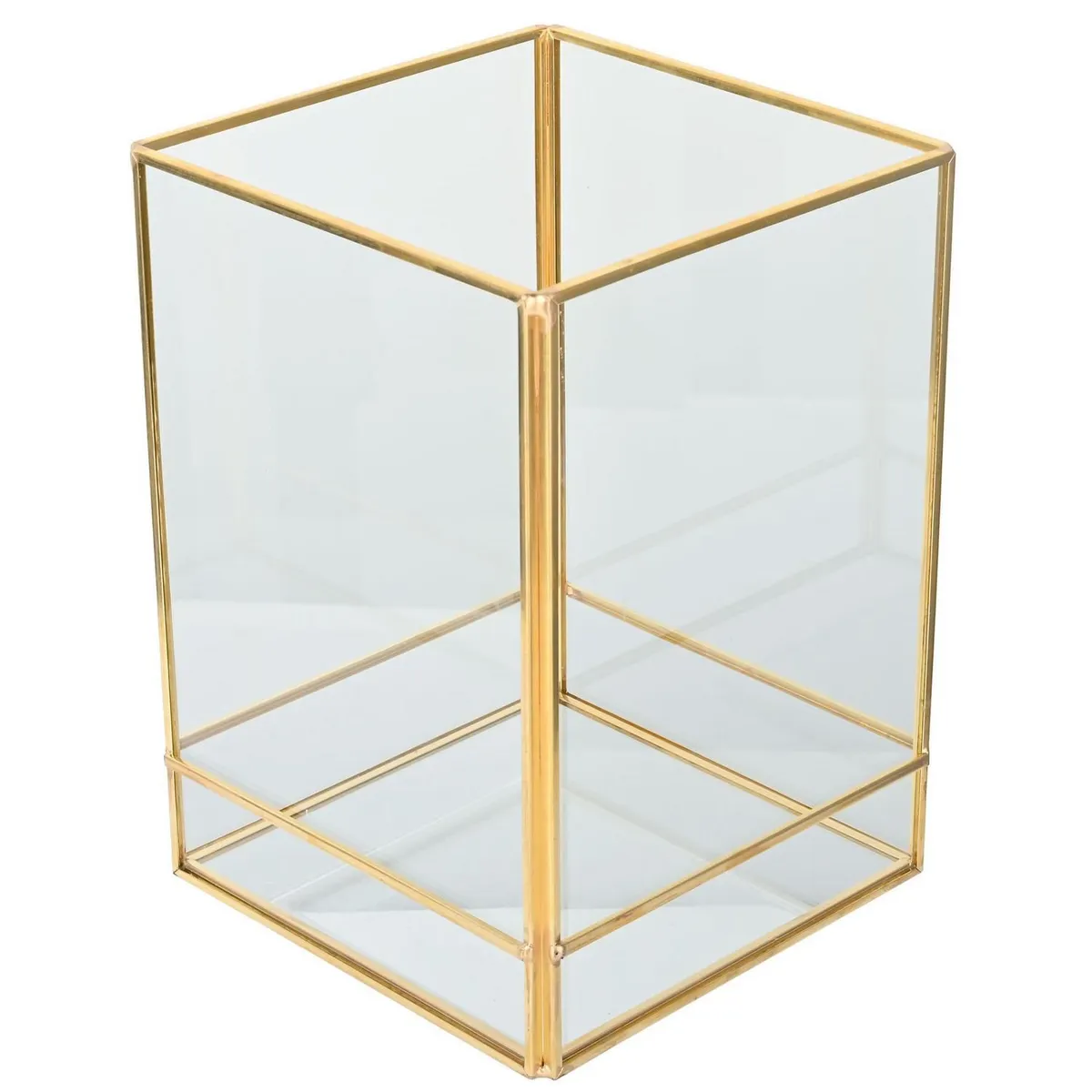 JUST HOME COLLECTION - Farol Metal Vidrio 10X10X15