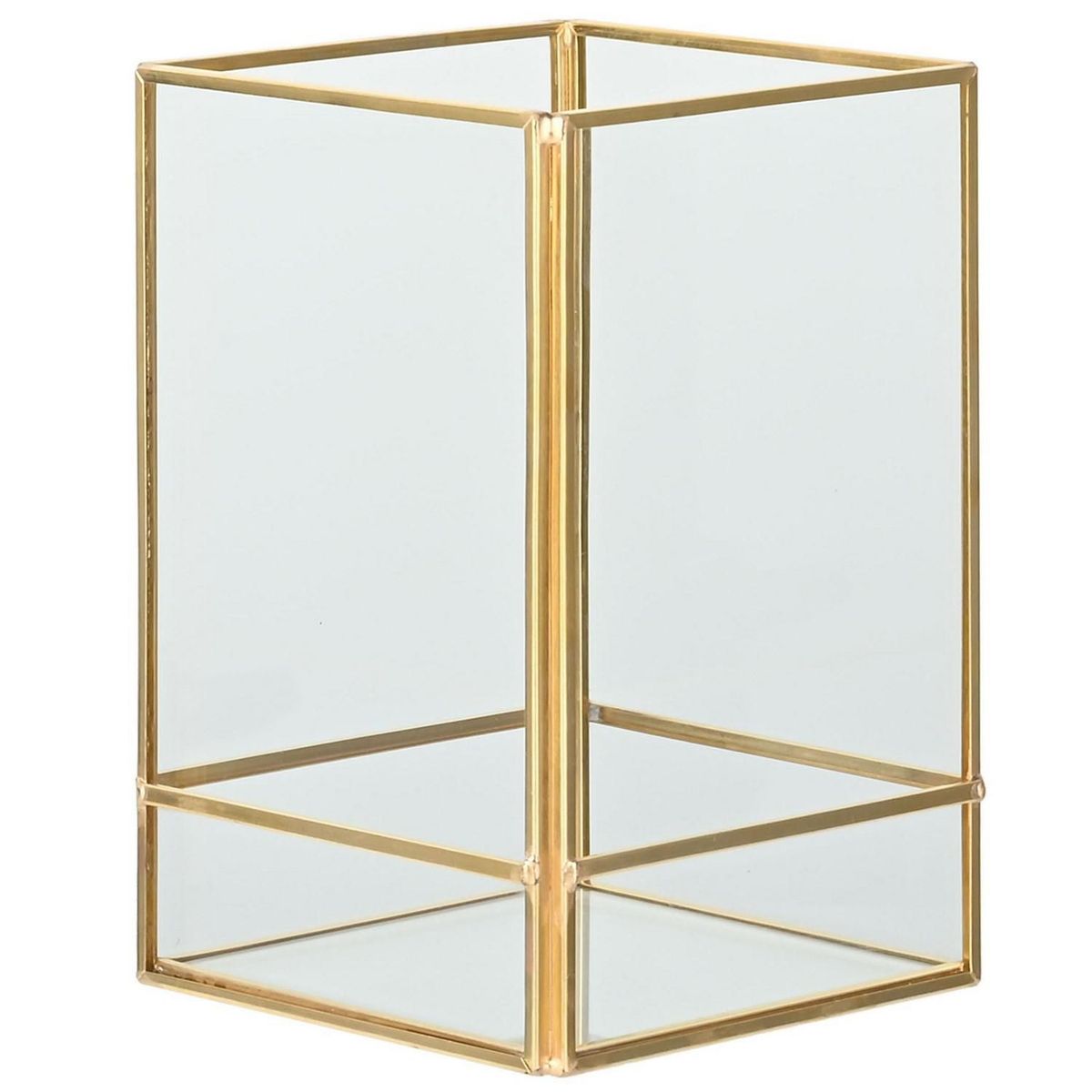 JUST HOME COLLECTION - Farol Metal Vidrio 13X13X18