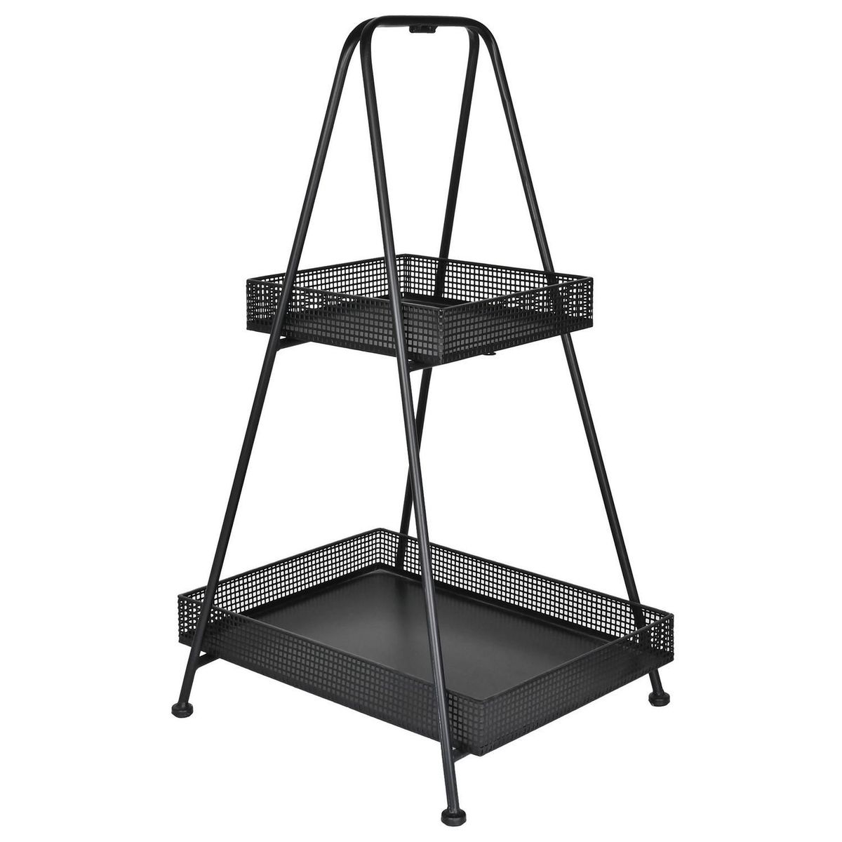 JUST HOME COLLECTION - Porta macetero 2 Niveles Negro 40x69x