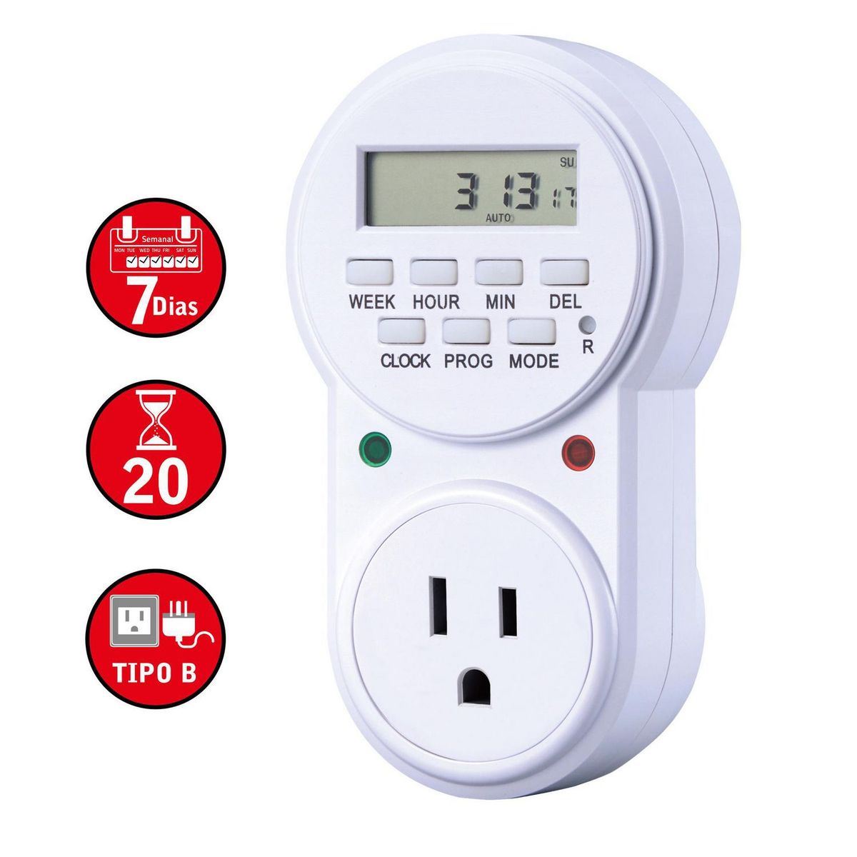 HALUX - Temporizador Digital Semanal 10A 220V