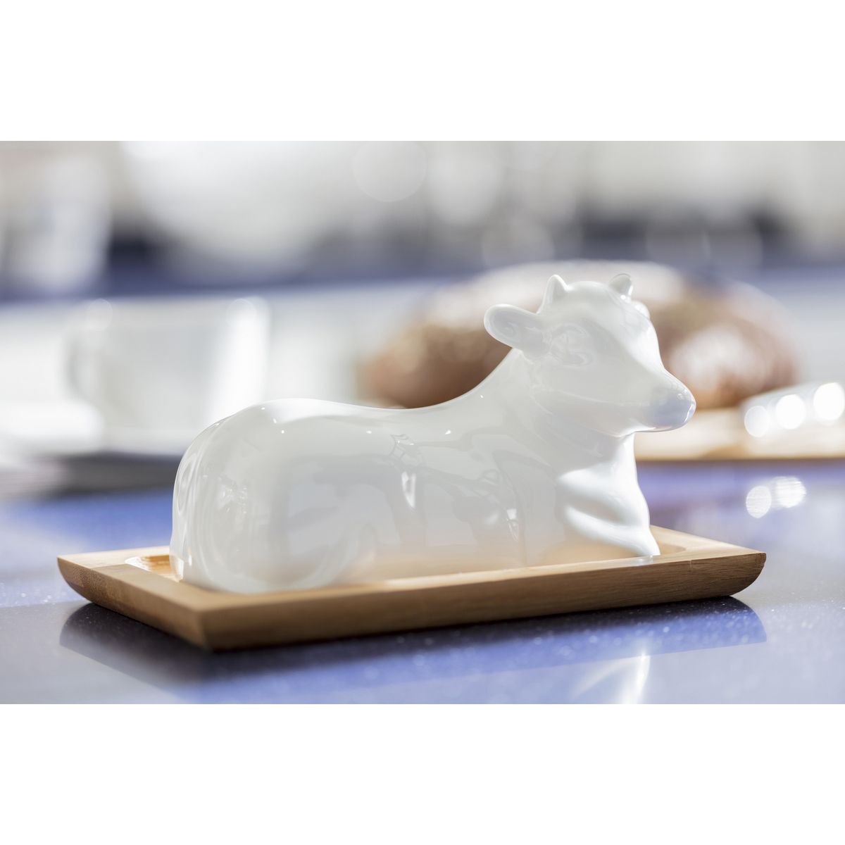 JUST HOME COLLECTION - Mantequillera Porcelana Vaca