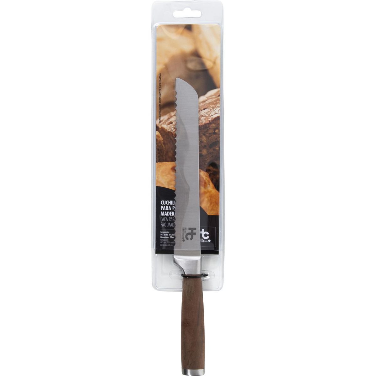 JUST HOME COLLECTION - Cuchillo para Pan Madera 20cm