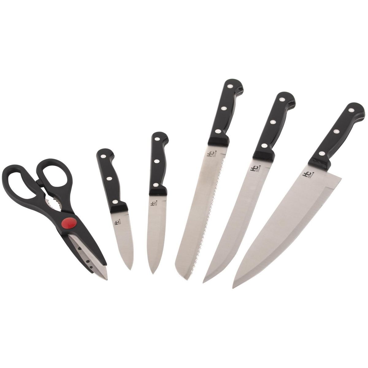 JUST HOME COLLECTION - Set 5 Cuchillos + Tijera