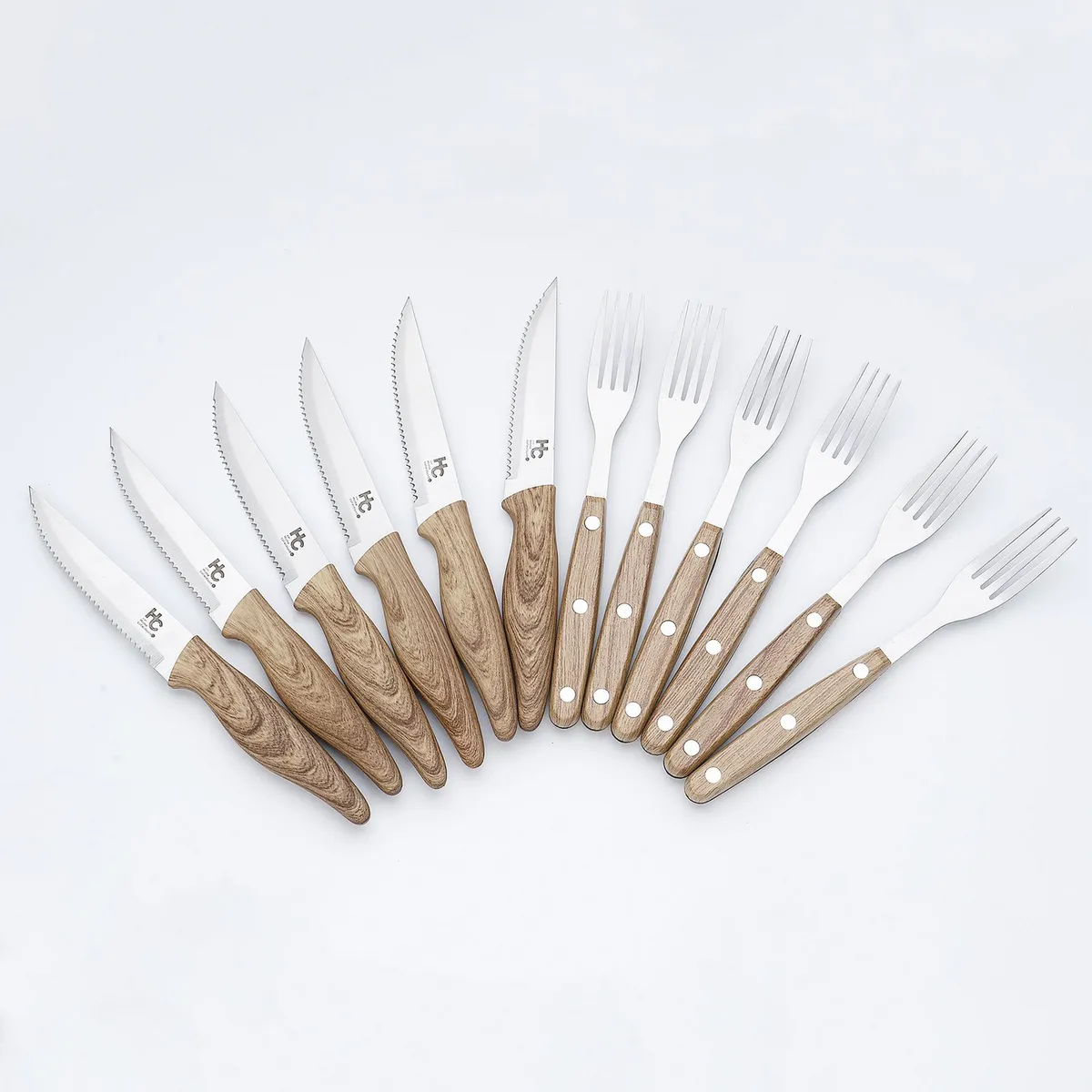 JUST HOME COLLECTION - Set 12 Cuchillos y Tenedores para Carne